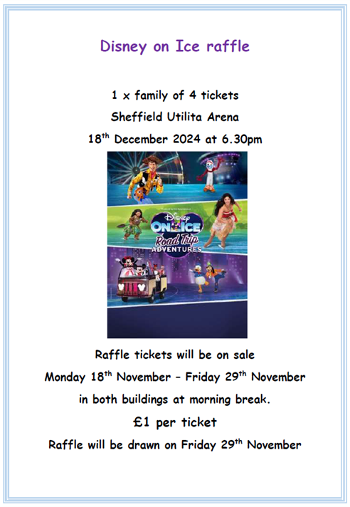 Disney on Ice Raffle | Angram Primary School